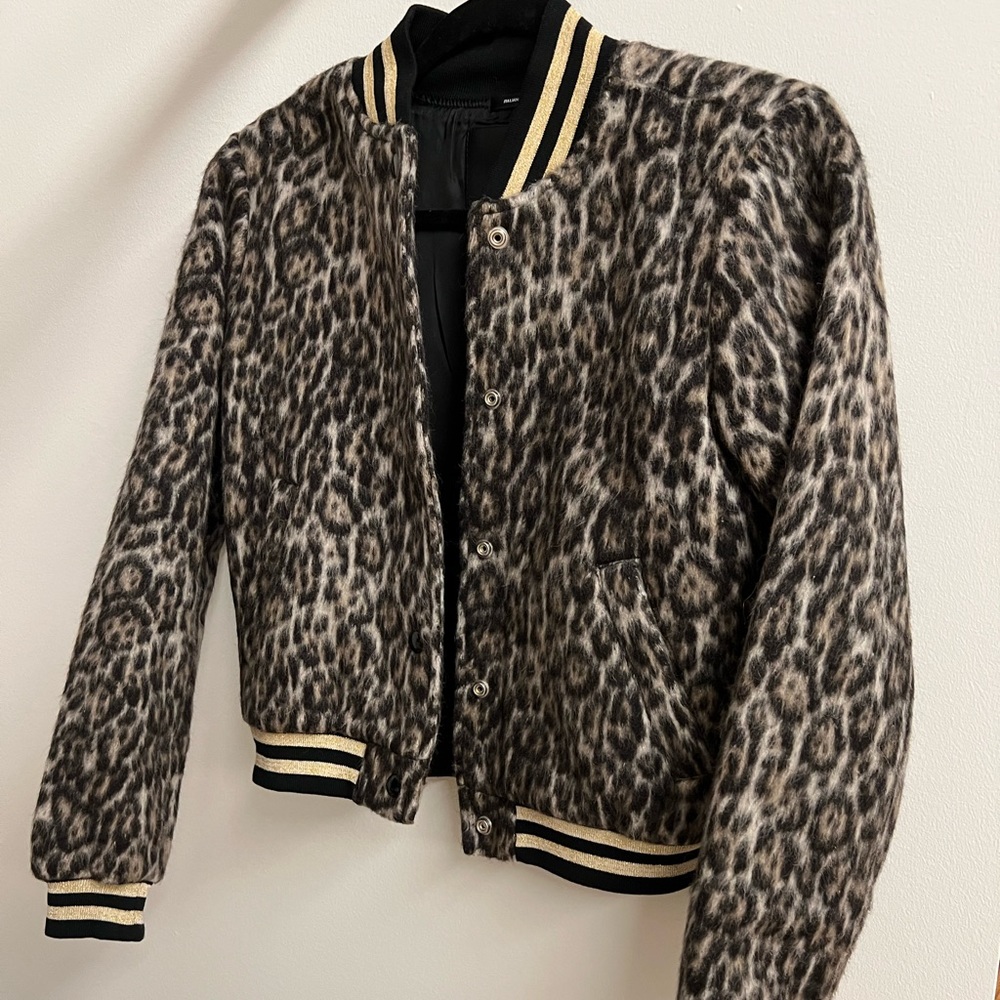 R13 Leopard print bomber jacket